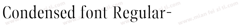 Condensed font Regular字体转换